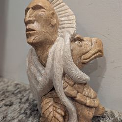 Native American Soap Stone Sculpture Made By Steve Powless