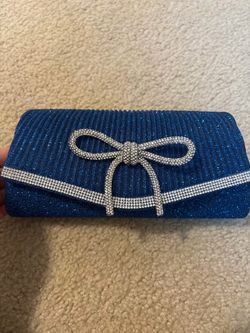 Blue sparkly purse