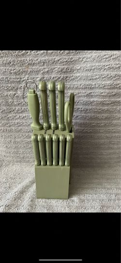 Stainless Steel 12-Piece Kitchen Knife Set With Wood Block