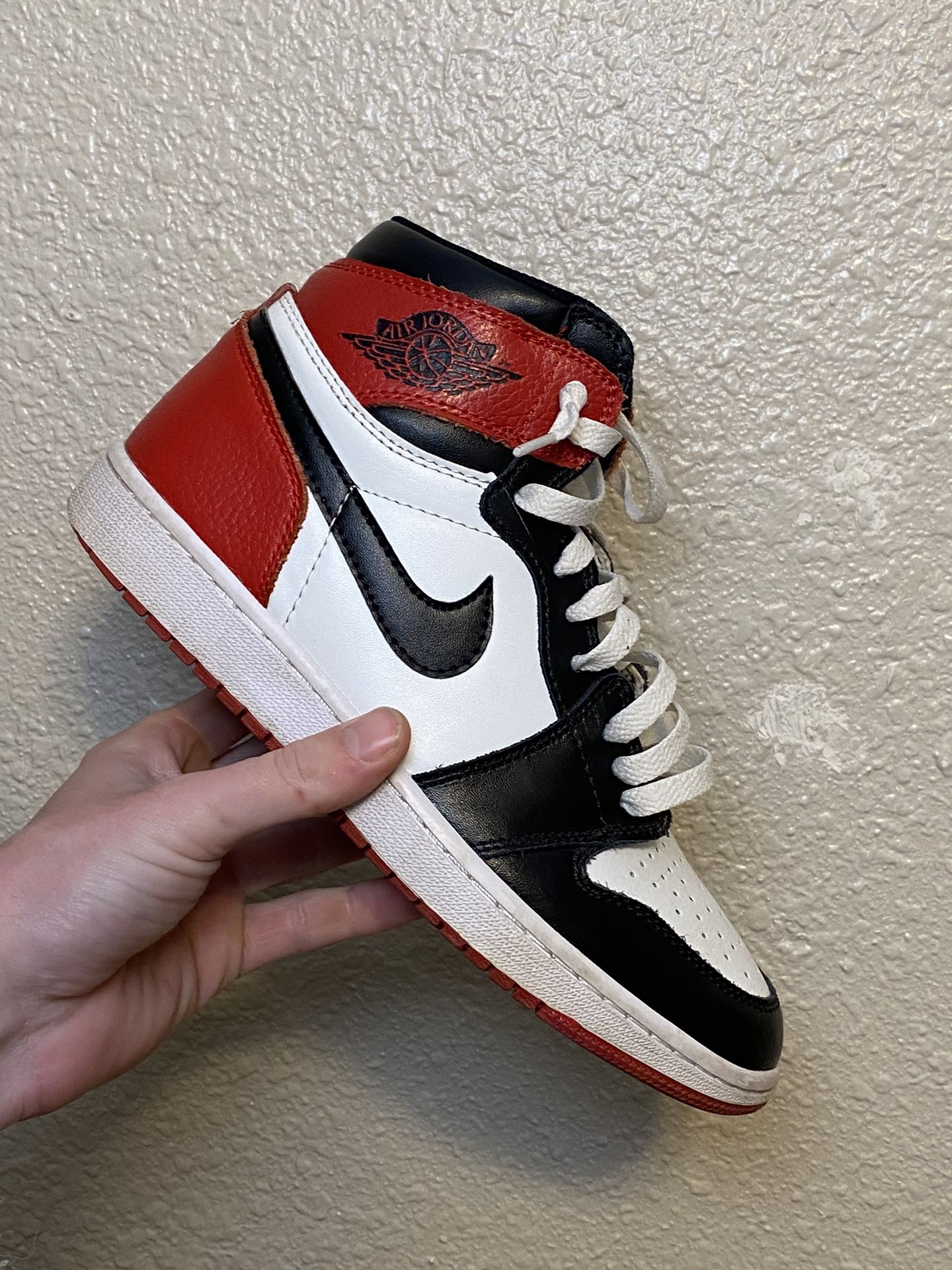 Size 8 - Air Jordan 1 Retro OG High Black Toe Reimagined