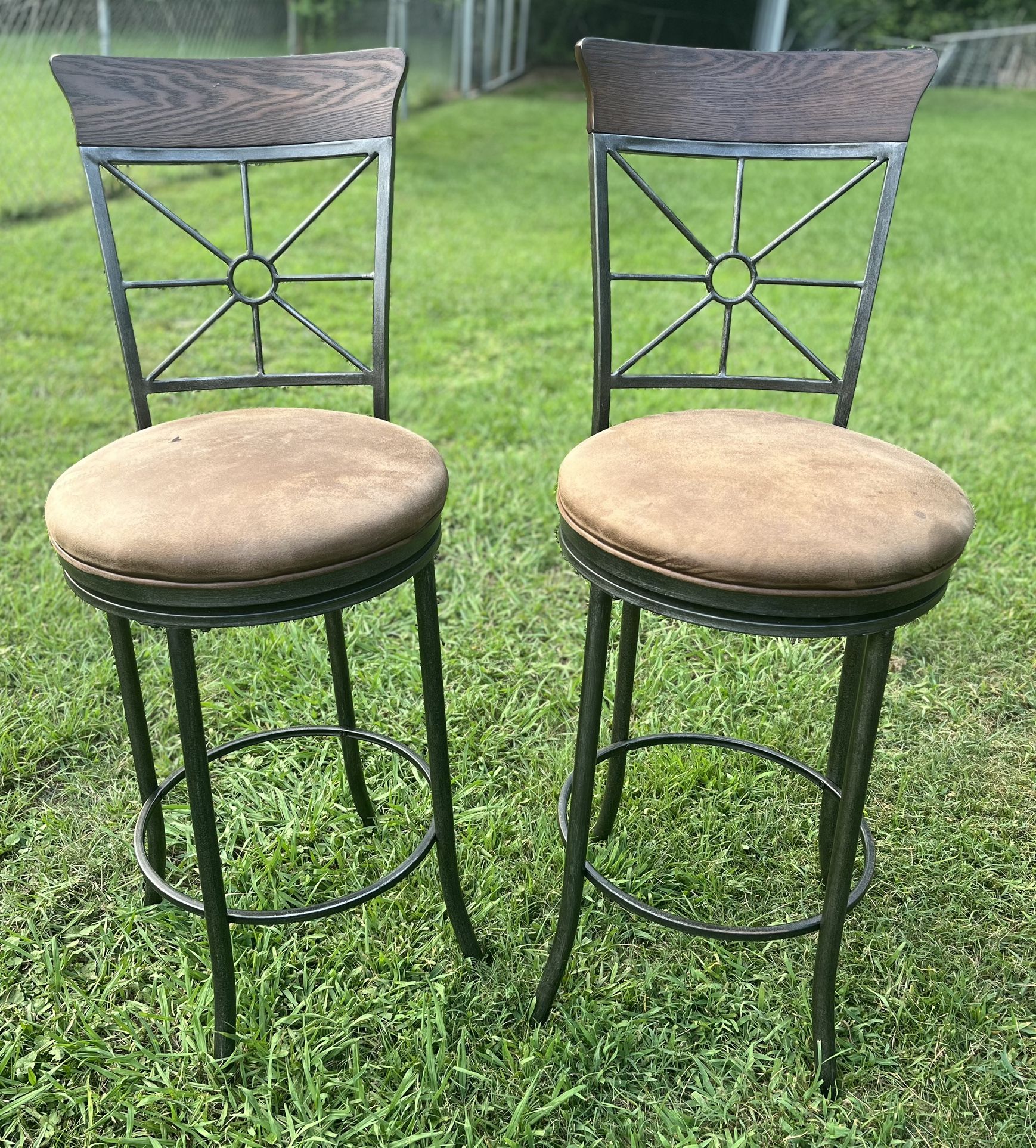2-SWIVEL BAR CHAIRS