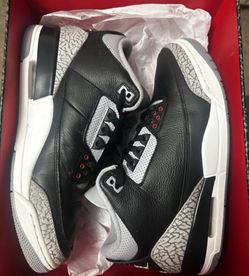 Black cement 3s Og Nike size 9.5