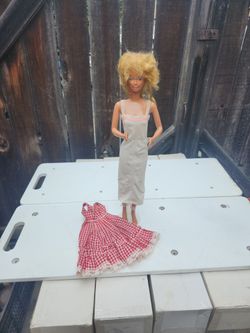 This  is   vintage 1976 Mattel Supersize Barbie doll with blonde hair and blue eyes.