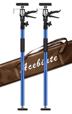 2PK Support Pole,Steel Telescopic Quick Adjustable 3rd Hand Support System, Support Rod, Supports up to 154 lbs Construction Rods for Cabinet Jacks Ca