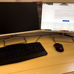 DUAL HP M22f 22” Monitors 