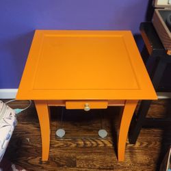 Orange End Table