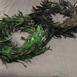 Ostrich & Peacock Feather Wreaths