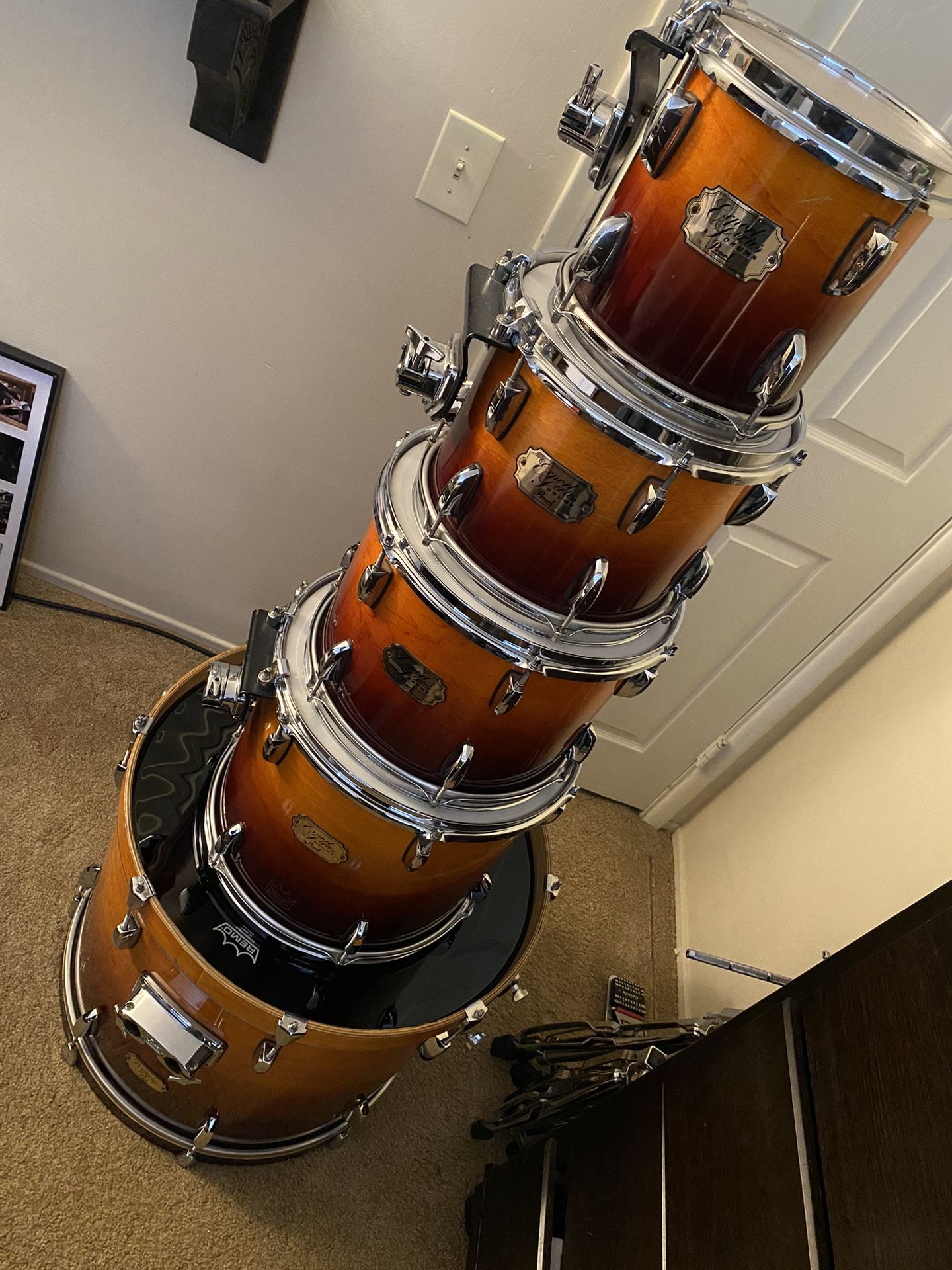 Pearl Export 5 Piece Anniversary Kit (Shells, Mounting Hardware,Cases) 