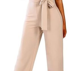 Beige Pant Jumpsuit/Romper 
