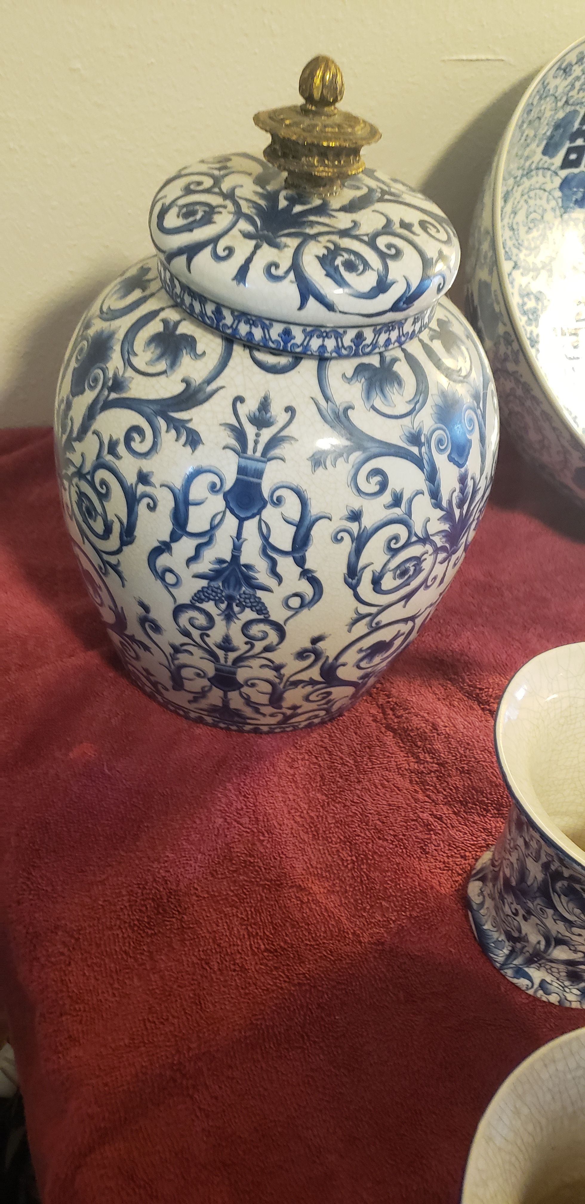 'The French Bee' 14" Vintage  Ginger Jar