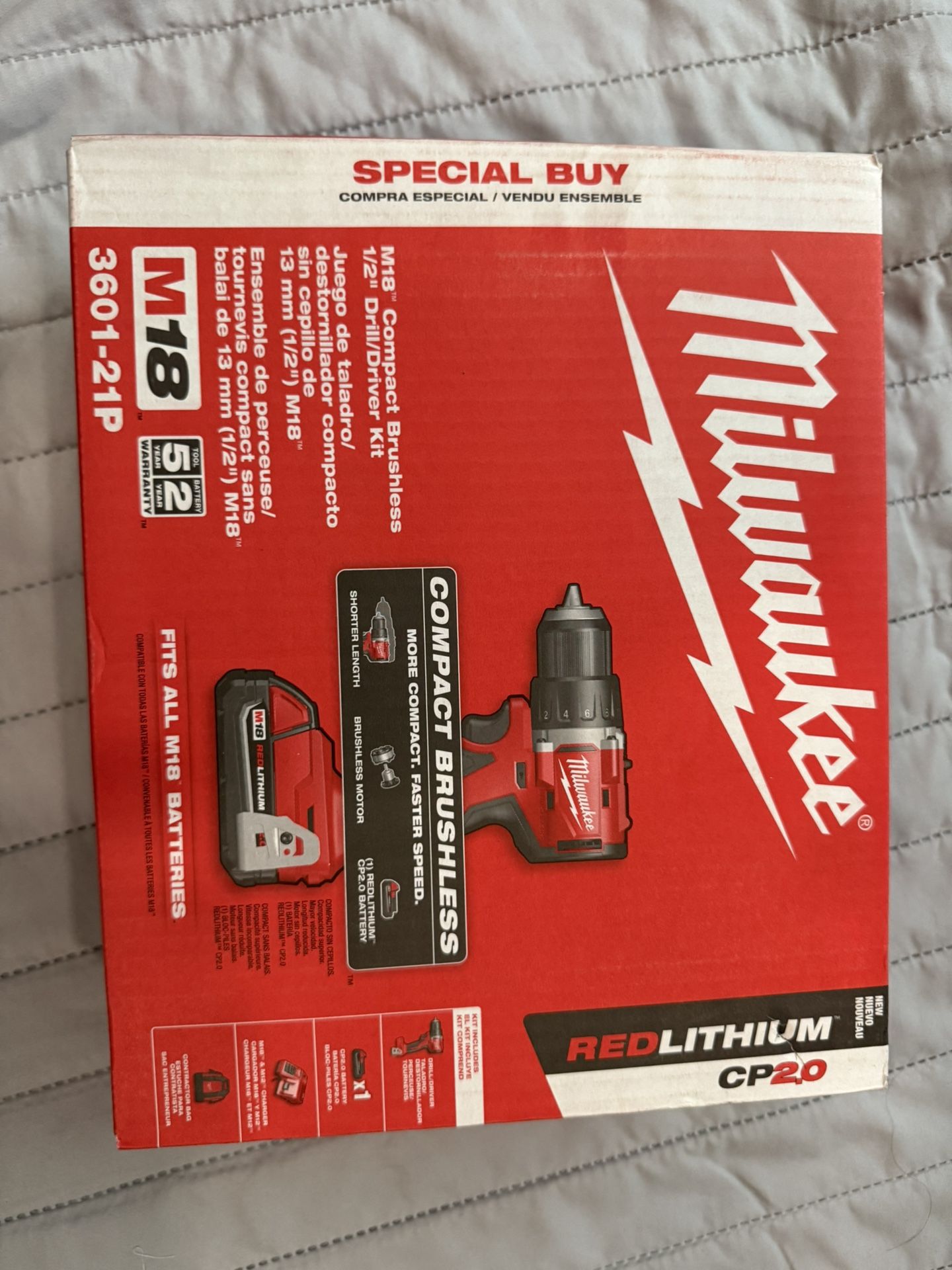 Milwaukee M18 Compact Brushless 1/2” Drill/Driver Kit
