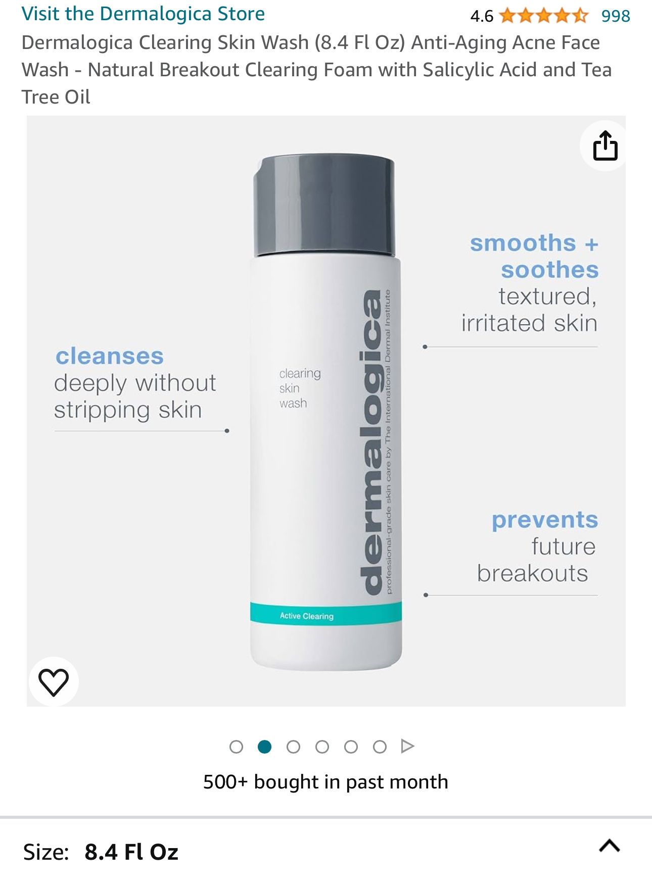 Dermalogica Clearing Skin Wash BREAKOUT CLEARING CLEANSER 8.4oz NIB