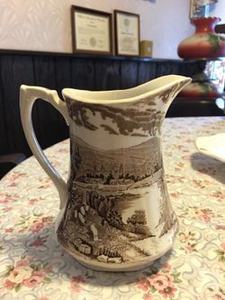 Alfred Meakin antique hand painted pitcher