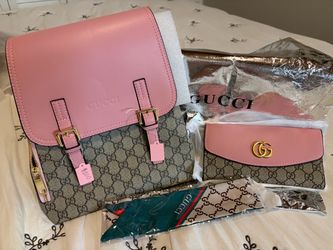 Backpack with wallet and scarf/twilly