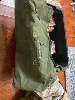 US military canvas duffel bag