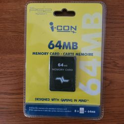 I-CON 64MB PS2 MEMORY CARD-NIP