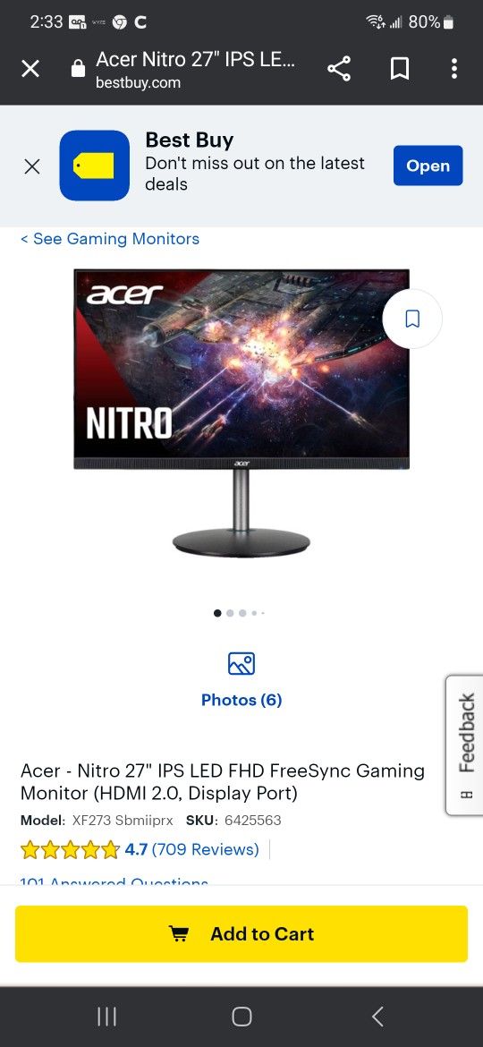 165hz Gaming Monitor