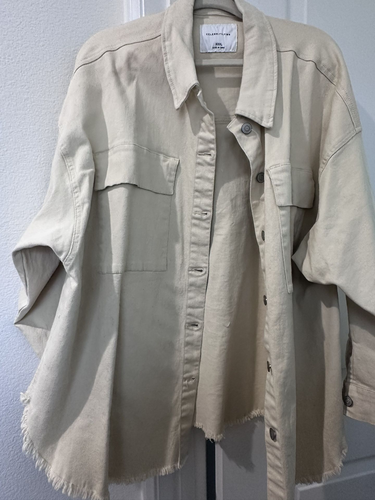 Beige Women’s Shacket, XXXL, New