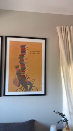 Framed Vintage Book Cyclist Poster Print