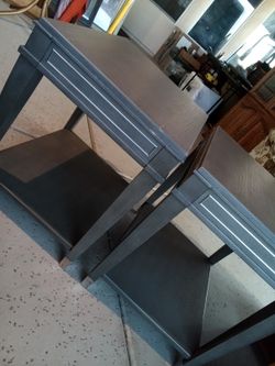2 Dark Gray Nightstands 