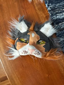 Handmade therian cat mask