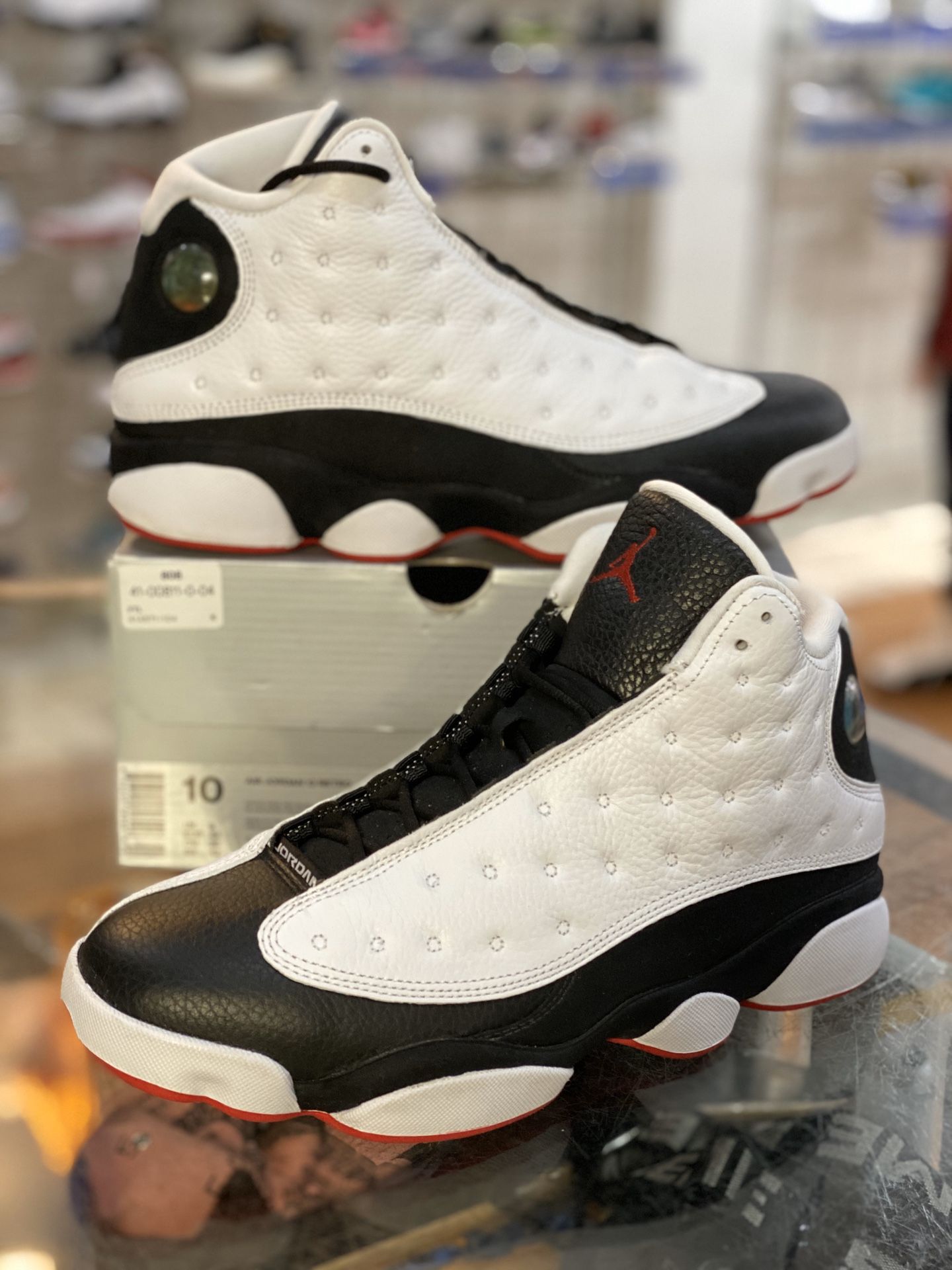 He got game 13s size 10