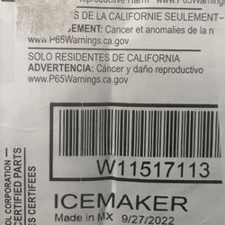 WHIRLPOOL ICE MAKER 