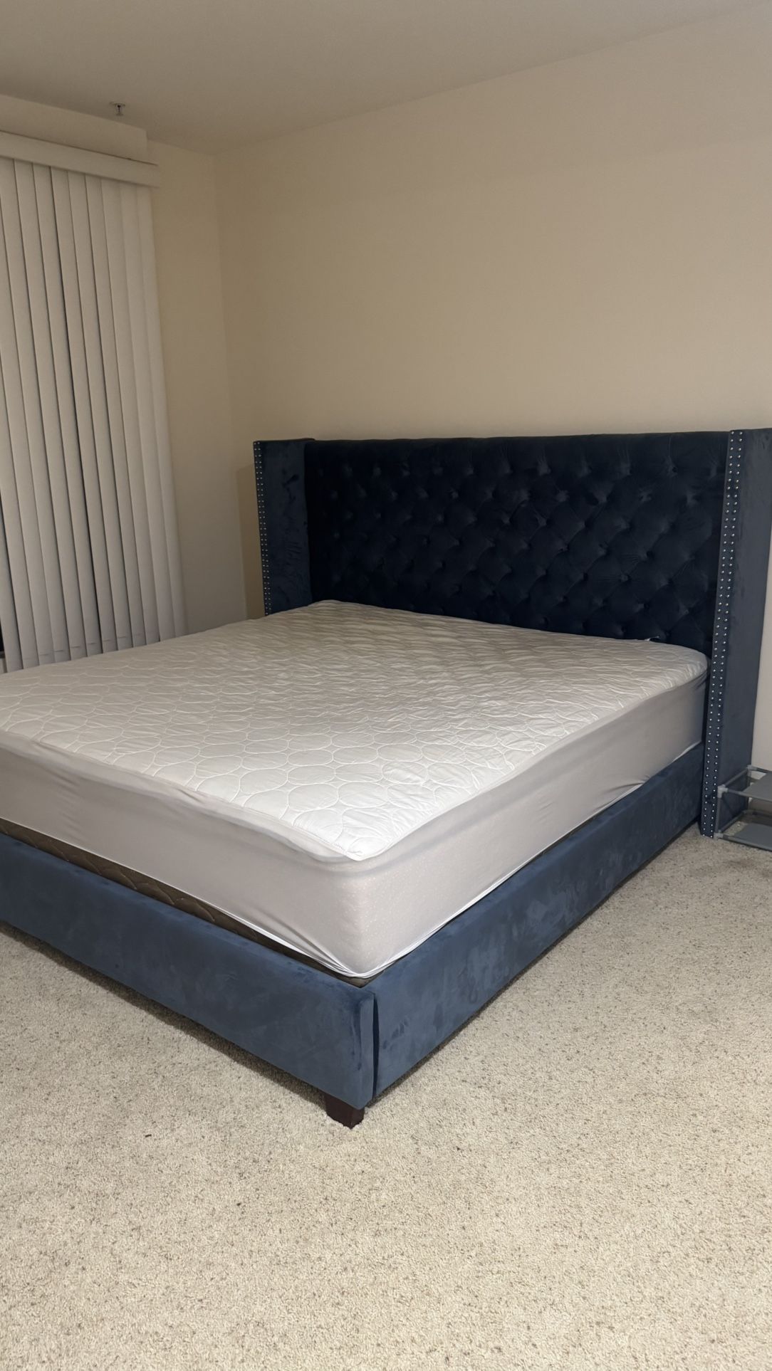 King Bedframe with Matress In Great Shape