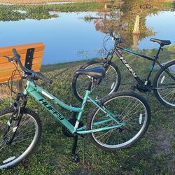 Two Huffy Mountain Bikes