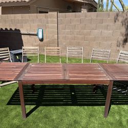 Teak Table and 6 Chairs