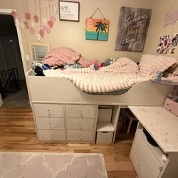 Twin Bed with Storage and Desk