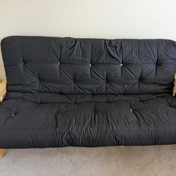Comfortable Futon Sofa Bed - Great ConditionSelling a gently used futon that's in great condition. This futon features a sturdy, light-colored wood fr