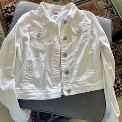 Ladies White Jean Jacket 