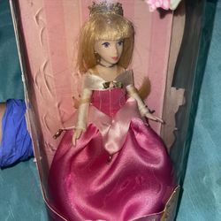 Disneys Sleeping Beauty Brass Key Porcelain Doll 