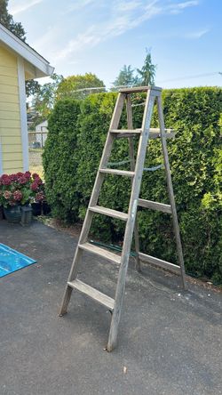 Vintage wooden ladder