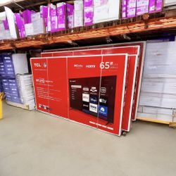 HD255 65” TCL smart 4k Roku led tv floor model 