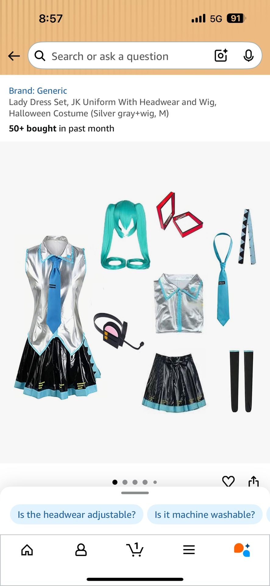Anime Jk Uniform Costume With Wig Clips