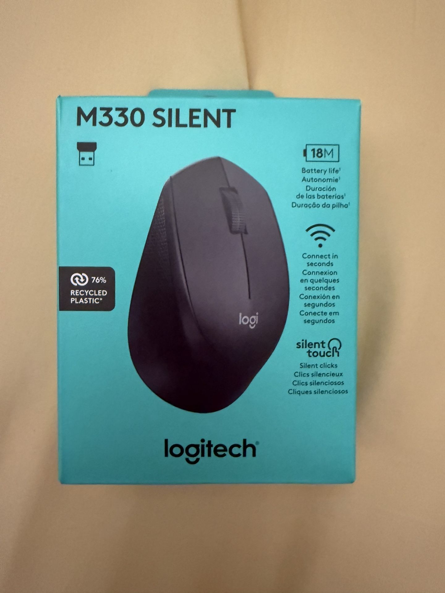 Logitech M331 Silent Plus Wireless Mouse- Black
