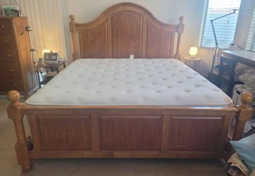 King Bed with Mattress and Foundation