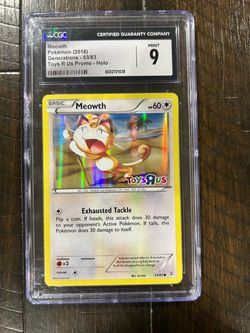 Meowth [Toys R Us Promo]Holo 053/083 ENG 2016 Pokemon TCG CGC 9 🐈