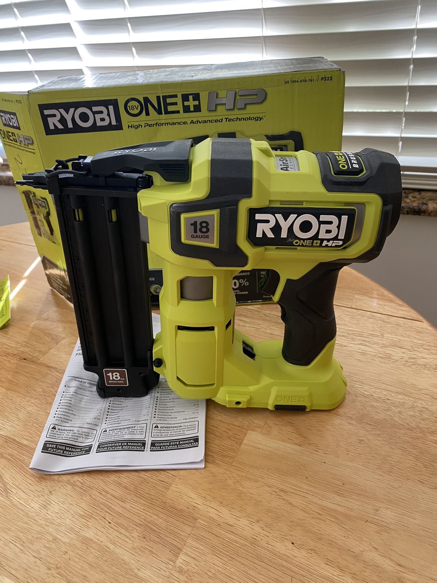 Ryobi Brand Nailer One + HP - Battery Not Included