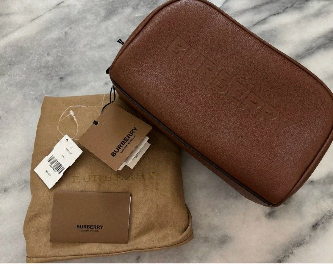Authentic Burberry Leather Toiletry Bag