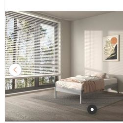 Gray Wood Twin Platform Bed Frame