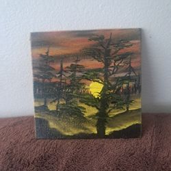 Hand Painted Cardstock Oil Paint Flowers Sunflowers Sunny Acrlic Backround