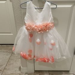 Flower Girls’ Dress Petals Bow Tutu Dress  