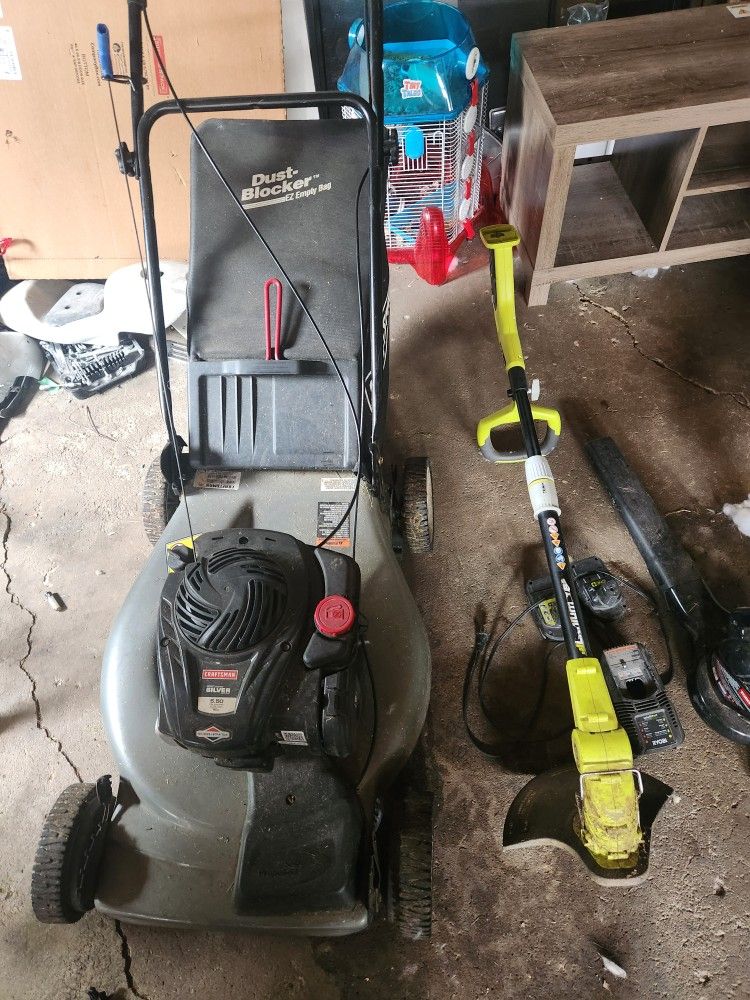 Lawn Mower & Electric Leaf Blower