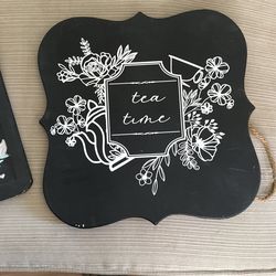 Tea Time Chalkboard Signs 