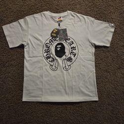 White Chrome Hearts Bape  Graphic t-shirt feel free to message me will negotiate!!!!
