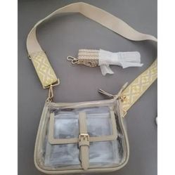 New Clear Bag for Stadium Events Small Clear Purse Stadium Approved Women Bag
