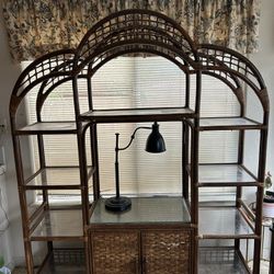 Beautiful Great Condition Vintage Rattan Shelf